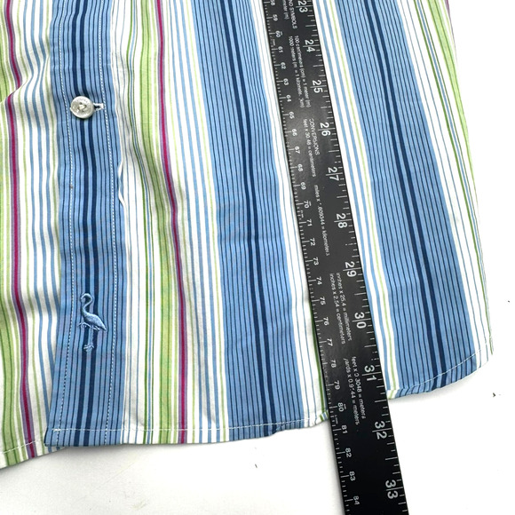 TAILORBYRD Men XL Button up Shirt Long Sleeve Colorful Stripe Contrast Flip Cuff - Picture 9 of 10